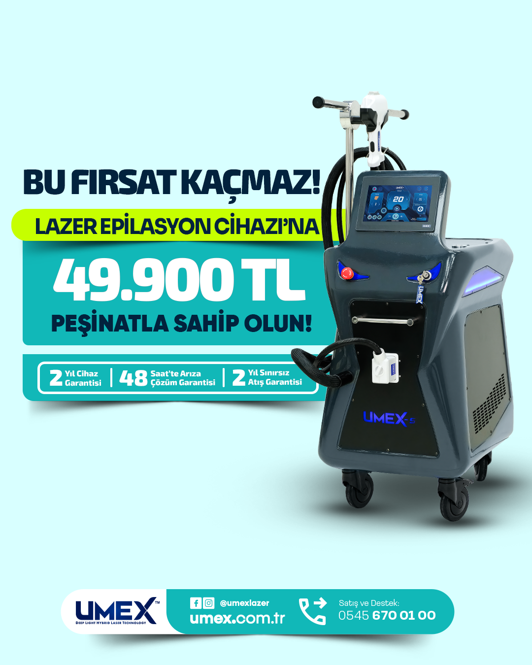 UMEX-S Lazer Epilasyon Cihazı Kampanyası